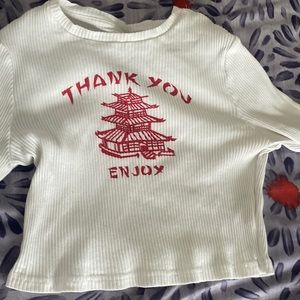 White crop top , size XL